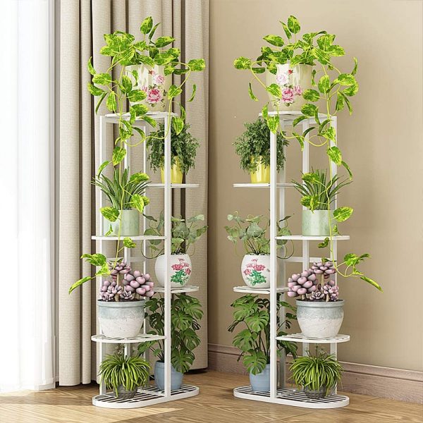 Metal Plant Stand Multiple Flower Pot Holder Shelves